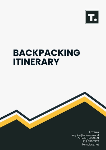 Free Backpacking Itinerary Template to Edit Online