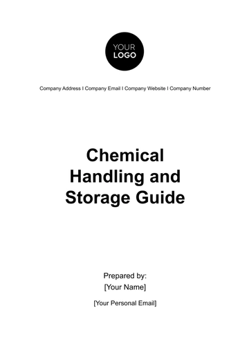 Free Chemical Handling and Storage Guide HR Template to Edit Online