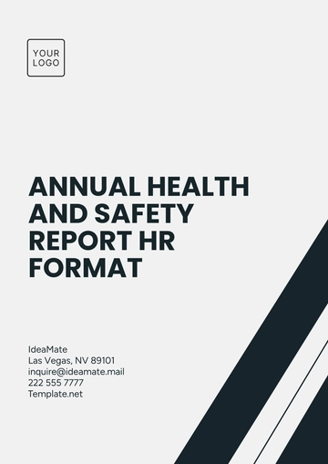 Free Annual Health and Safety Report HR Format Template to Edit Online