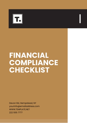 Free Financial Compliance Checklist Template to Edit Online