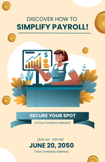Free Payroll Management Software Demo Poster Template to Edit Online