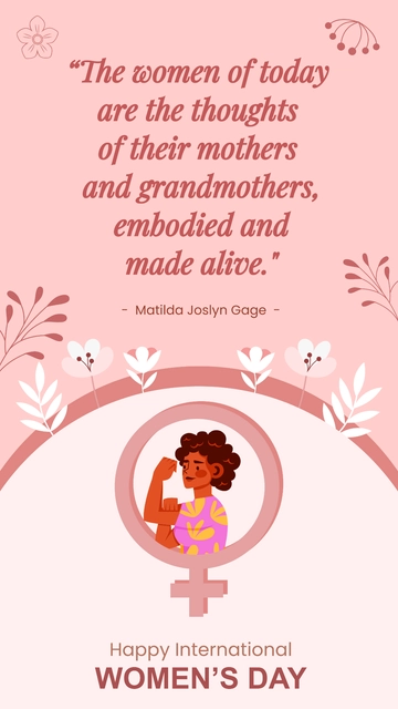 Free International Women's Day Motivational Quotes Template to Edit Online
