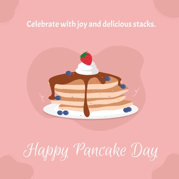 Free Pancake Day LinkedIn Post Template to Edit Online