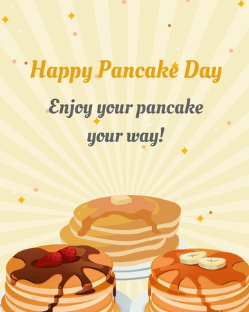 Free Pancake Day Facebook Post Template to Edit Online