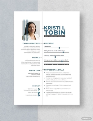 Dispensing Optician Resume