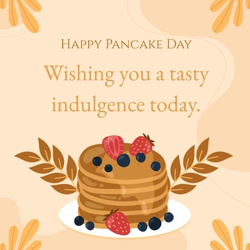 Free Pancake Day Instagram Post Template to Edit Online