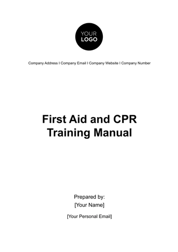 Free First Aid and CPR Training Manual HR Template to Edit Online