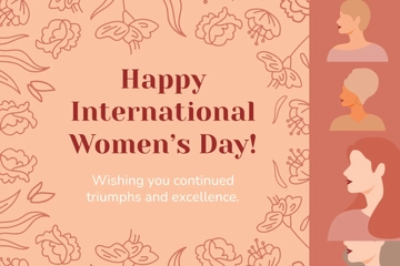 Free International Women's Day Postcard Template to Edit Online