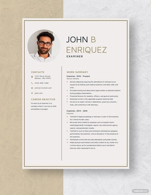 Examiner Resume
