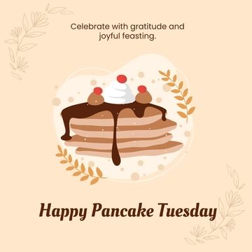Free Pancake Day WhatsApp Post Template to Edit Online
