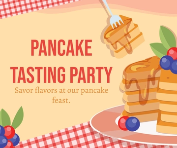 Free Pancake Day Ad Banner Template to Edit Online