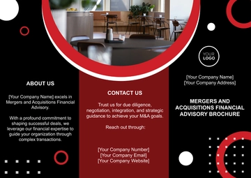 Free Mergers and Acquisitions Financial Advisory Pamphlet Template to Edit Online