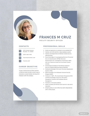 Facility Security Officer Resume