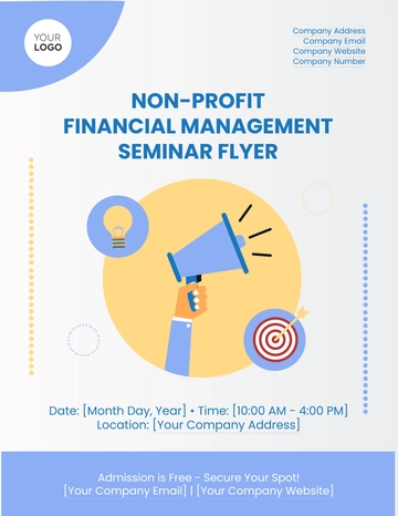 Free Non-Profit Financial Management Seminar Flyer Template to Edit Online