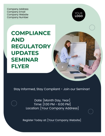 Free Compliance and Regulatory Updates Seminar Flyer Template to Edit Online