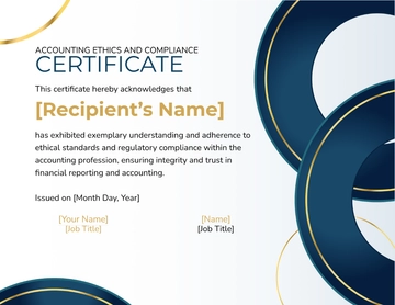 Free Accounting Ethics and Compliance Certificate Template to Edit Online