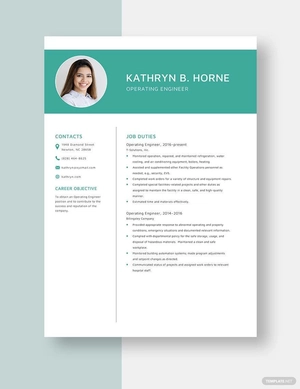 Operating Engineer Resume