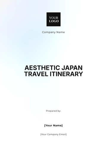 Free Aesthetic Japan Travel Itinerary Template to Edit Online