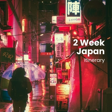Free 2 Week Japan Itinerary Template to Edit Online