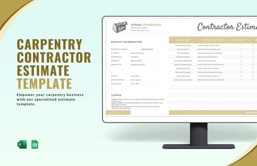Carpentry Contractor Estimate Template