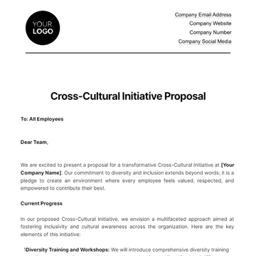Free Cross-Cultural Initiative Proposal HR Template to Edit Online