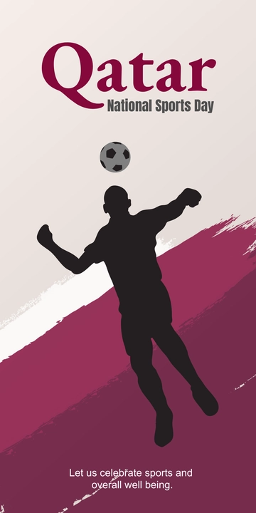 Free Qatar National Sports Day Ad Banner Template to Edit Online