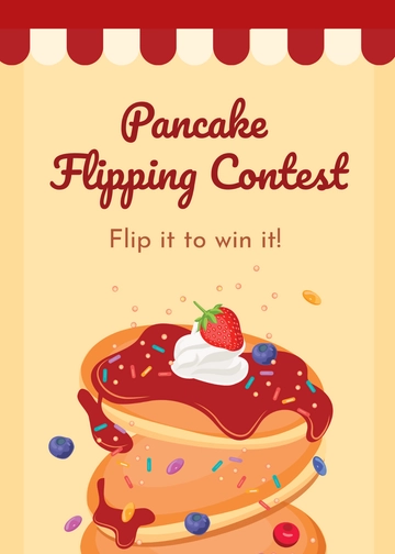Free Pancake Day Invitation Card Template to Edit Online