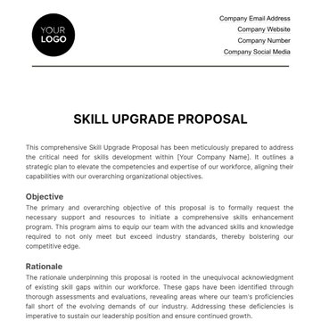 Free Skill Upgrade Proposal HR Template to Edit Online