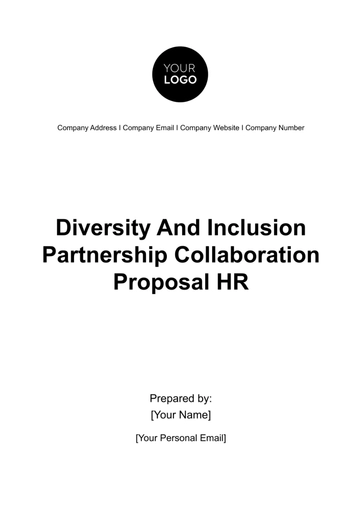 Free Diversity and Inclusion Partnership Collaboration Proposal HR Template to Edit Online