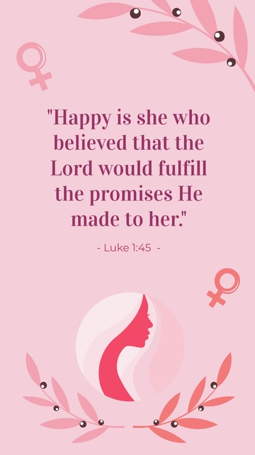 Free Happy International Women's Day Christian Quotes Templates to Edit Online