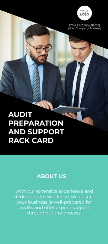 Free Audit Preparation and Support Rack Card Template to Edit Online