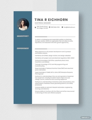 Electrical Manager Resume