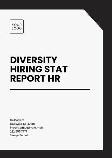 Free Diversity Hiring Stat Report HR Template to Edit Online