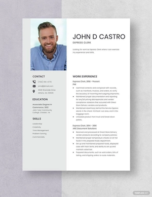 Express Clerk Resume