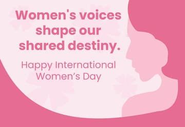 Free Happy International Women's Day Card Template to Edit Online