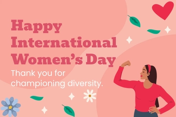 Free International Women's Day Post Card Template to Edit Online