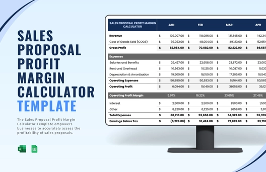 Sales Proposal Profit Margin Calculator Template