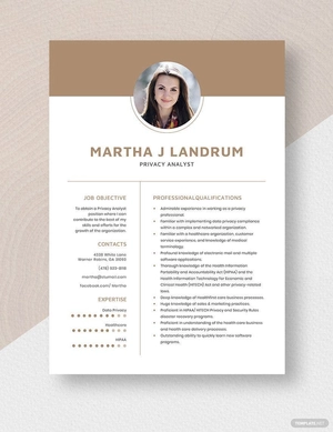 Privacy Analyst Resume