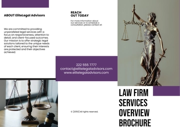 Free Law Firm Services Overview Brochure Template to Edit Online