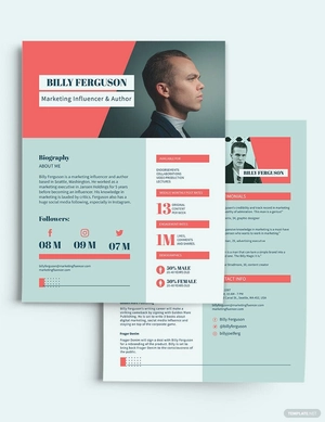 Marketing Influencer Media Kit Template