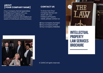 Free Intellectual Property Law Services Brochure Template to Edit Online