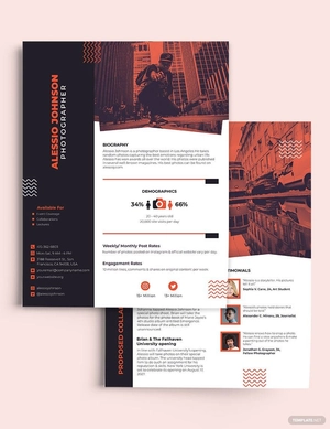 Photographer Media Kit Template
