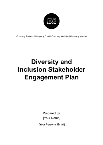 Free Diversity and Inclusion Stakeholder Engagement Plan HR Template to Edit Online