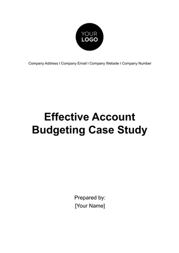 Free Effective Account Budgeting Case Study Template to Edit Online