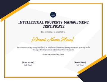 Free Intellectual Property Management Certificate Template to Edit Online
