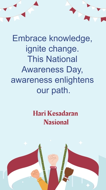 Free Hari Kesadaran Nasional Quote to Edit Online