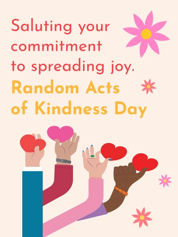 Free Random Acts of Kindness Day Threads Post Template to Edit Online