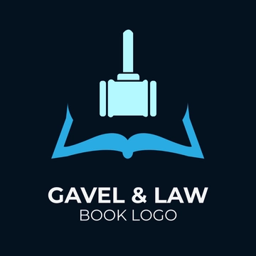 Free Gavel and Law Book Logo Template to Edit Online