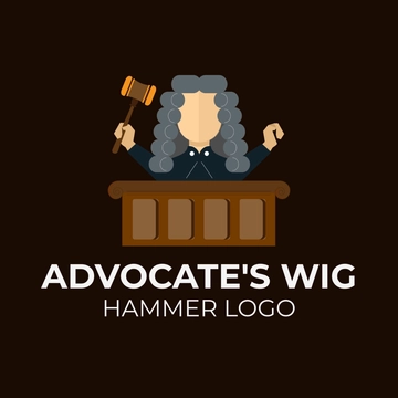 Free Advocate's Wig and Hammer Logo Template to Edit Online