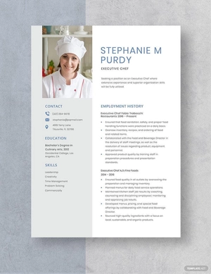 Executive Chef Resume